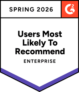 G2 Users Most Likely to Recommend Enterprise Spring 2026