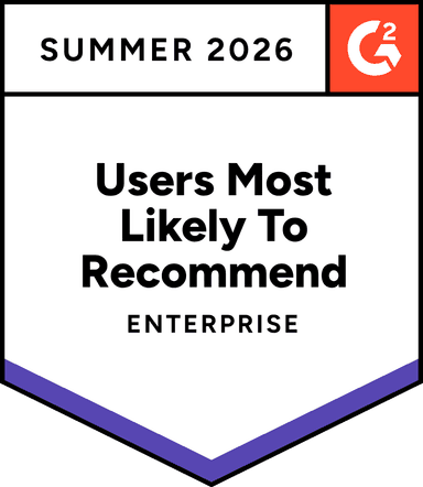 G2 Users Most Likely to Recommend Enterprise Summer 2026